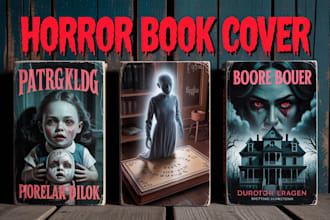 design horror book cover, scifi cover, ebook cover, romance book cover design