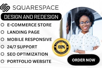 design custom squarespace website portfolio or landing page for your business