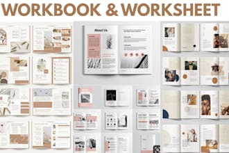 design worksheet, workbook, book interior design, flipbook for amazon kdp