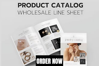 design product catalog, sell sheet, lookbook, or magazine for promotion use