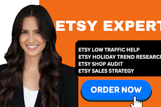 do etsy low traffic help,holiday trend research,shop audit,shipping policy setup