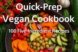 write vegan or plant based cookbook, vegan food menu, air fryer cookbook