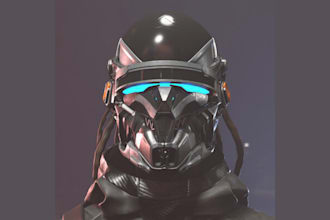 design a custom 3d printable helmet or mask for cosplay, gaming or personal use