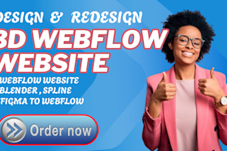 interactive 3d animated webflow website 3d spline animation 3d blender website