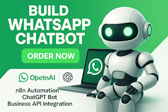 build whatsapp chatbot, n8n whatsapp automation, whatsapp business api, open ai