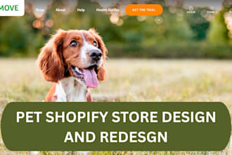 pet shopify store pet dropshipping store pet website dog shopify store redesign
