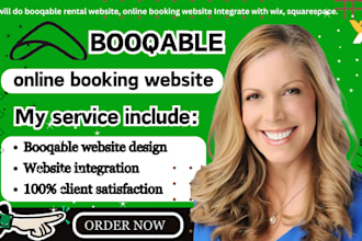 build booqable rental website design, online booking wix services redesign