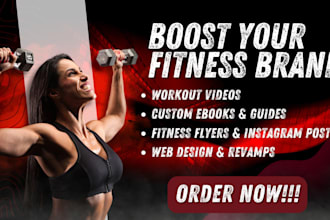 design fitness ebooks, workout plans, and edit gym videos