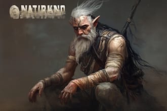 design character fantasy illustration for dnd party