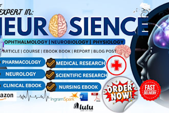 write neuroscience, medical ebook writer, clinical research workbook ghostwriter