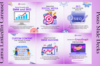 design canva linkedin carousel posts slide decks for business marketing content