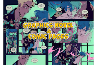 draw comic pages , comic book artist, graphics novel, anime manga comic pages