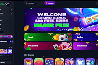develop sport bet website, bet app, slot, crypto sport app, blackjack, poker