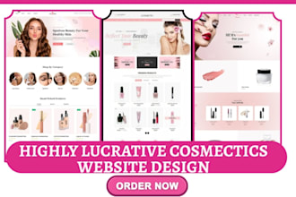 design cosmetics website makeup cosmetics store  eyelashes lipstick nail website