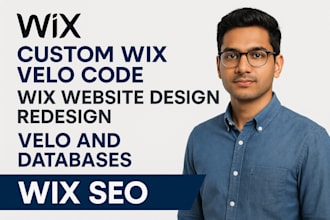 do custom wix velo code wix webste design redesign velo and databases wix SEO
