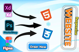 convert figma, psd, xd, sketch to html css create responsive website