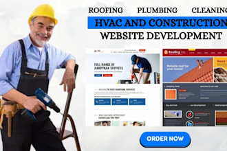 do hvac, roofing, plumbing, construction, cleaning, remodeling website design