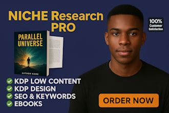 design KDP interiors, covers and niche research for amazon bestsellers
