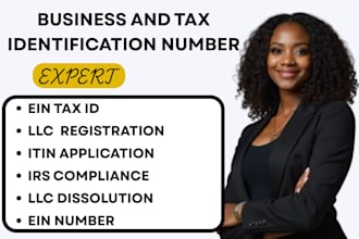get ein tax id for US llc resident non resident ,llc formation, itin application