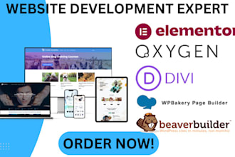 design oxygen elementor divi wpbakery beaver oxygen builder wordpress website