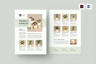design sell sheet, sales sheet or product sheet, one pager, price list