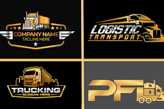 design 3d auto detailing logistics towing transport dispatcher and trucking logo