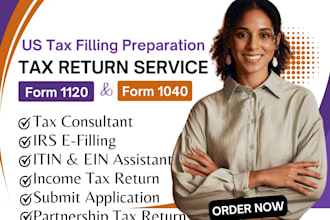 prepare efile US tax returns llc tax form 1040,1120,1065, US tax filling