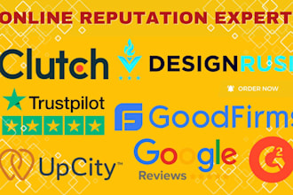 verified your profiles on clutch, g2, upcity, goodfirms reputation management