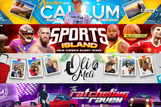 do youtube banner and logo twitch twitter facebook cover linkdin  profile pic