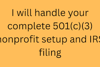 handle your complete 501c3 nonprofit setup and irs filing