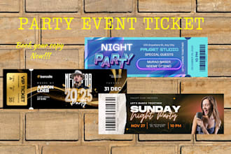 design custom party ticket design printable personalized event tickets