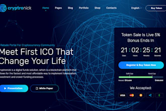 create ico website crypto blockchain token sales ico website