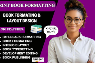 do book formatting book layout design and typesetting in english