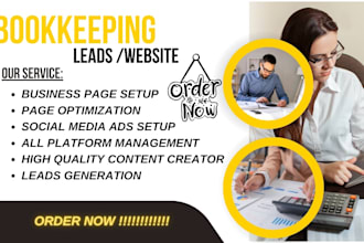 generate bookkeeping leads accounting lead ads bookkeeping landing page website
