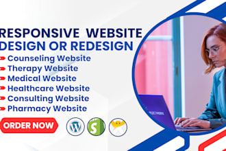 design counseling website therapy medical healthcare consulting pharmacy website