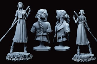 sculpt 3d character model stl file 3d design for 3d printing in zbrush blender