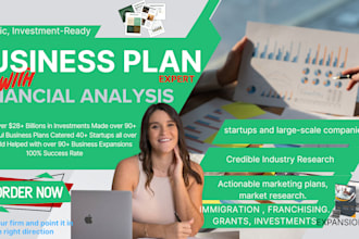 write a business plan with marketing and financial model, pitch deck