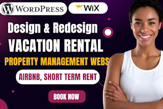 design vacation rental website, lodgify website, airbnb, short term rental