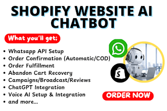 setup whatsapp API ai chatbot for shopify woocommerce via manychat make com