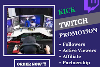 organic twitch promotion, kick promotion, to bring twitch and kick live viewers