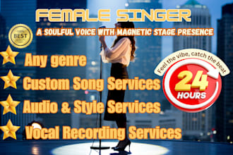 be a female singer in german spanish english and french