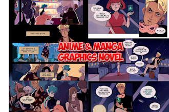 draw comic pages comic book, graphic novel, comic strip, storyboard illustration
