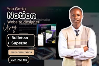 build your notion page and turn into a notion website with super so bullet so