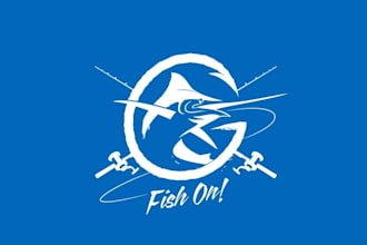 design greatest premium fisherman camp logo
