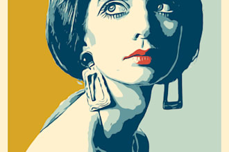 draw the famous obey giant poster
