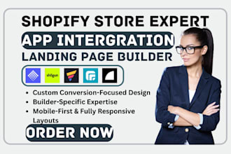 design shopify landing page product page pagefly ecomposer gempages shogun replo