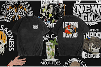 make custom graphic t shirt design for clothing brand