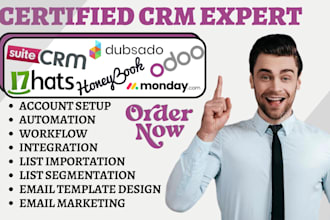 setup suite crm 17hats automation dubsado workflow honeybook monday com odoo crm