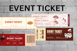 design custom event ticket design personalized printable ticket for any occasion