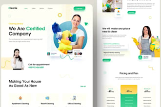 design house cleaning website, pressure washing, hvac, carpet, booking koala web
